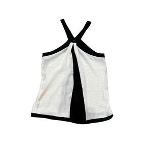 The Limited XS Black White Colorblock Halter Tank Top Sleeveless Blouse Career